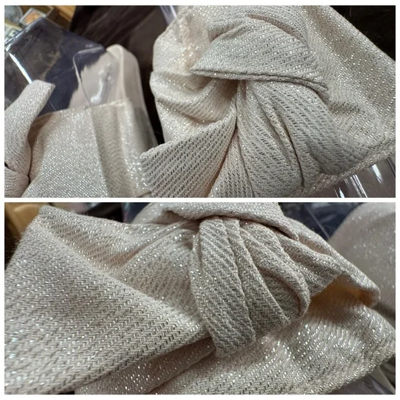 INC Beige Slide Sandals with sparkling Bow Accent XL (11-12) - Picture 7 of 9